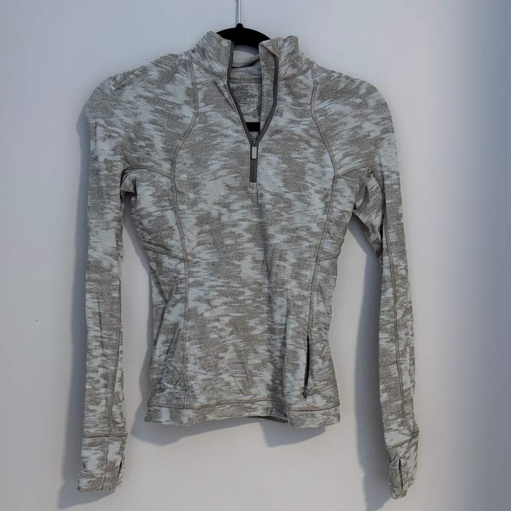 lululemon athletica Gray Patterned Women's Hoodie